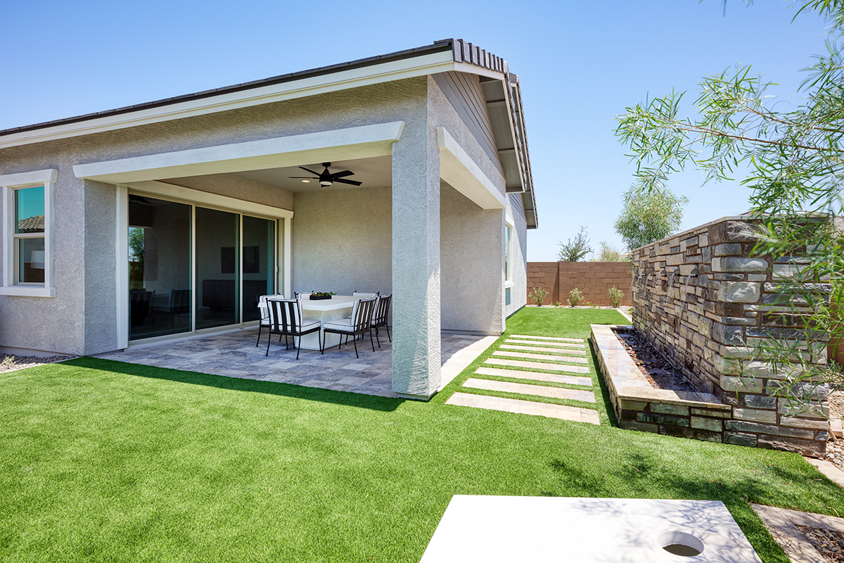 A Raleigh floor plan covered patio for indoor-outdoor living