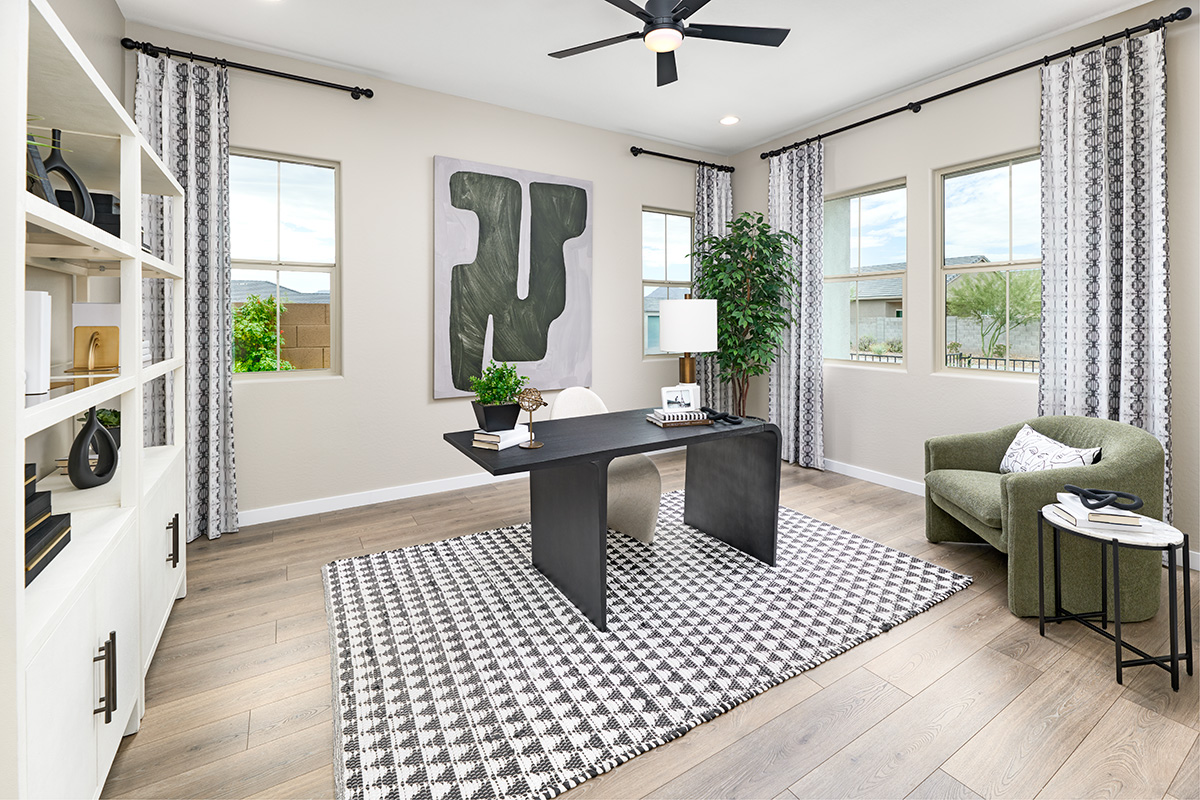 A versatile study in the Raleigh floor plan