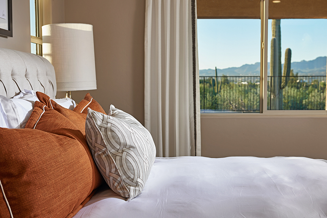 Bedroom with large window