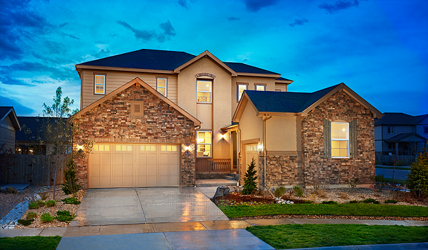 Exterior of two-story home