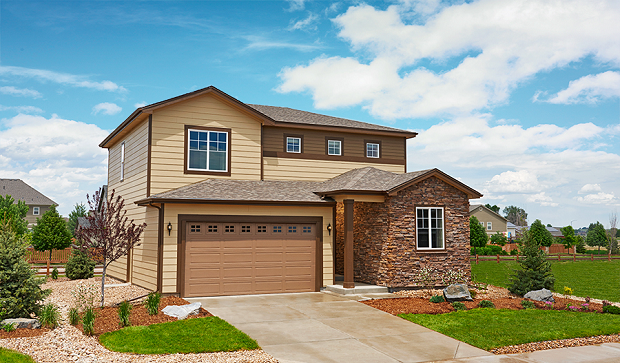 Exterior of two-story Citrine model home