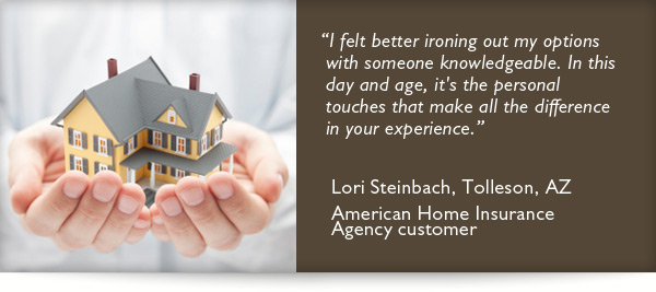 Testimonial from American Home Insurance Agency customer