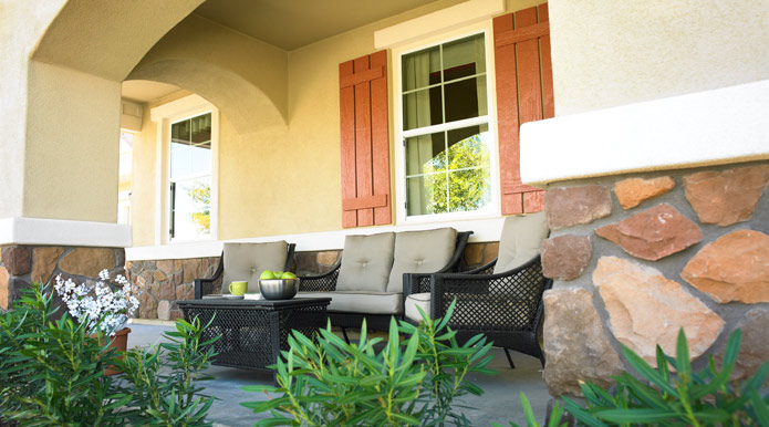 Attractive front porch