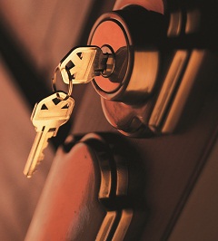 Key in door lock