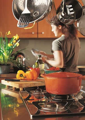 Woman cooking for Thanksgiving