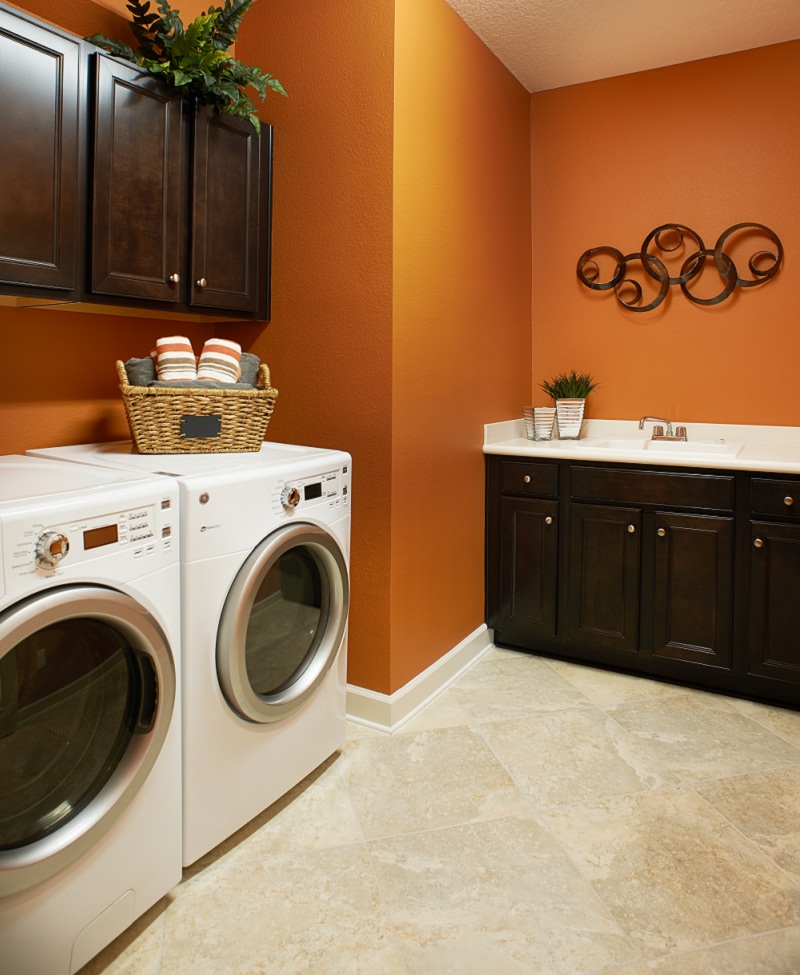 Organized laundry room in Florida