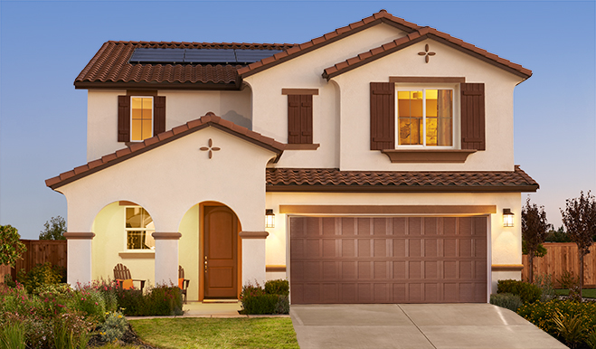 Exterior of two-story home