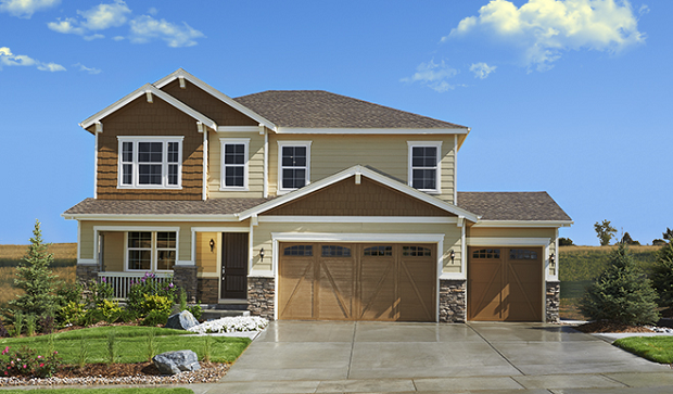 Exterior of two-story home