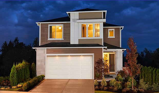 Exterior of two-story home