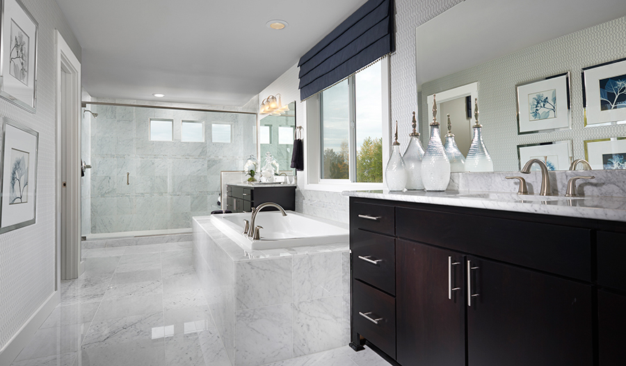 Primary bath with soaking tub