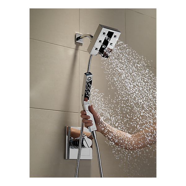 Square-shaped water-conserving showerhead