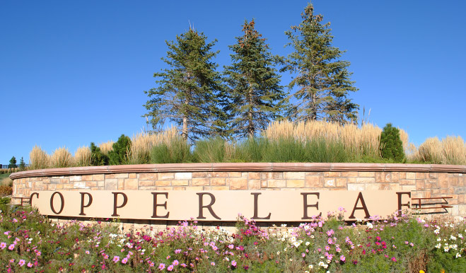 Copperleaf entry monument