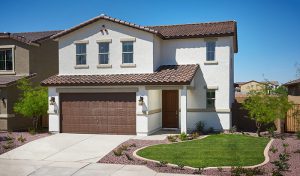 Exterior of two-story Coral model home