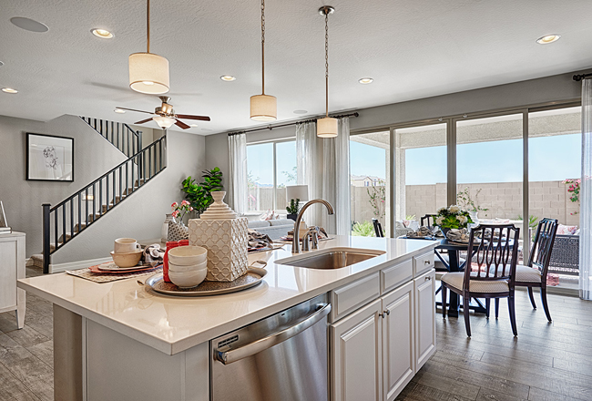 Kitchen island in home in Florida