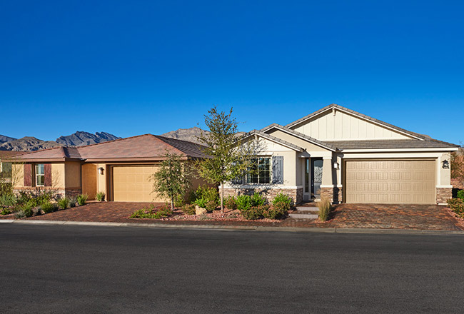 Streetscape of ranch-style homes