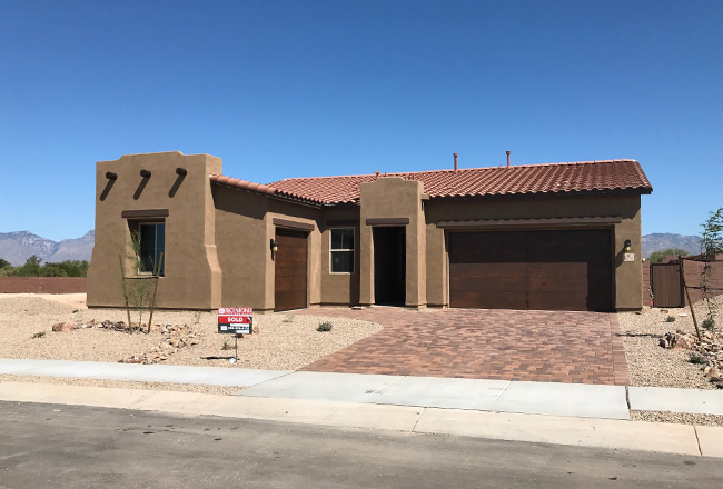 Exterior of ranch-style home