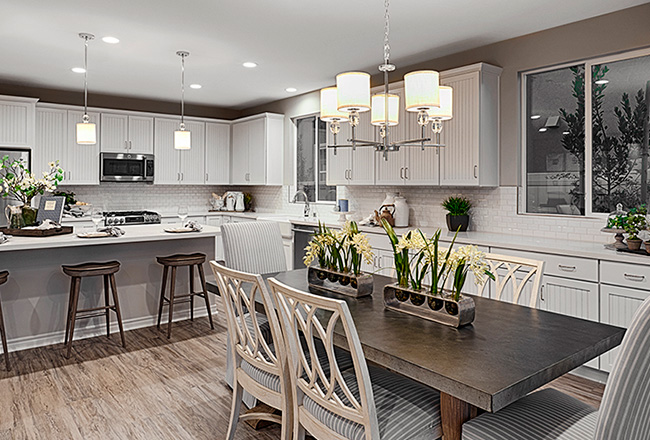 Dining nook and kitchen