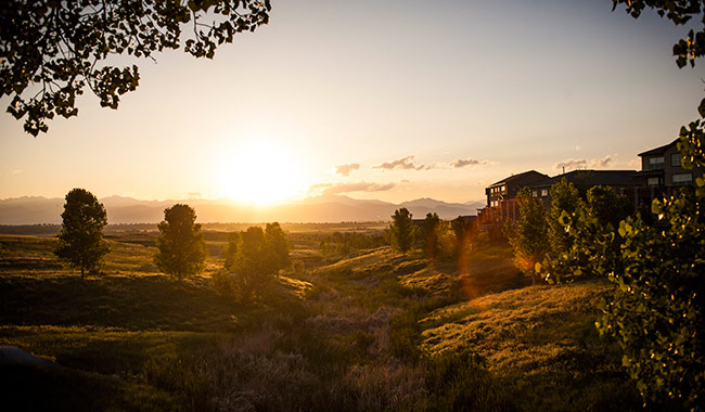 Open space at sunrise