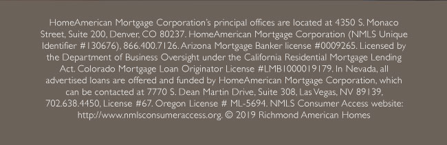 Licensing information for HomeAmerican Mortgage Corporation