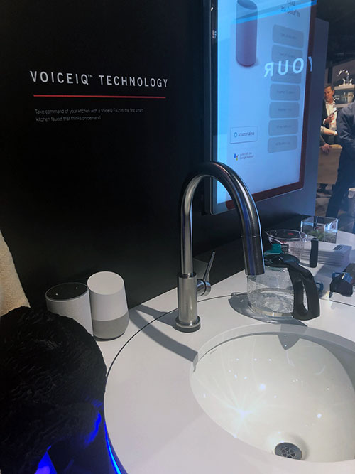 Voice-command faucet
