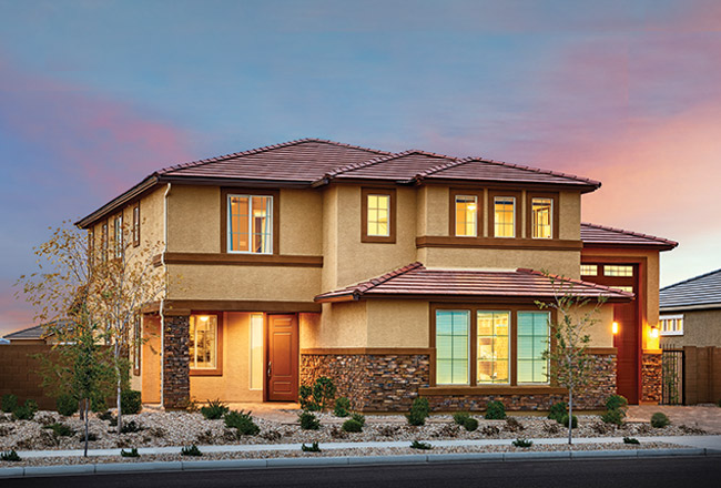 Exterior of two-story home