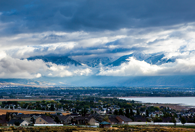 Aerial view of Pleasant Grove, Utah