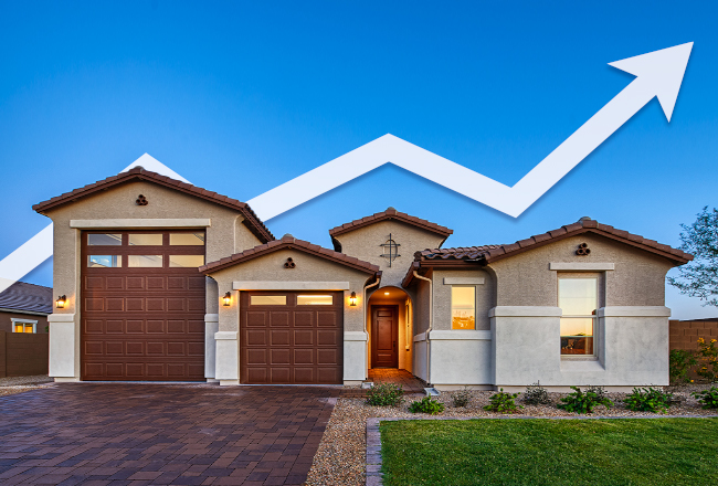 Exterior of ranch-style home with attached RV garage