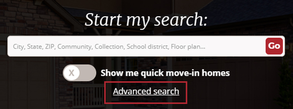 Richmond American's search bar