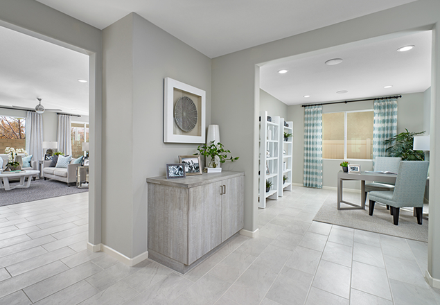 A dining room or living room can be used as a home office