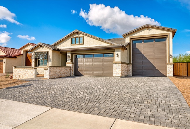 Ranch-style home with an RV garage