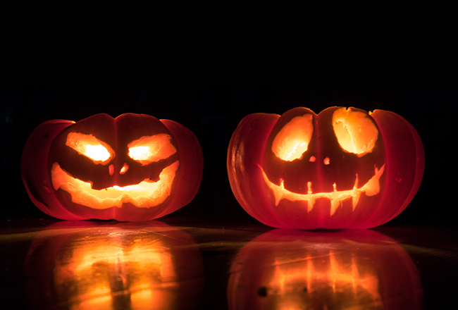 Two Jack O' Lanterns