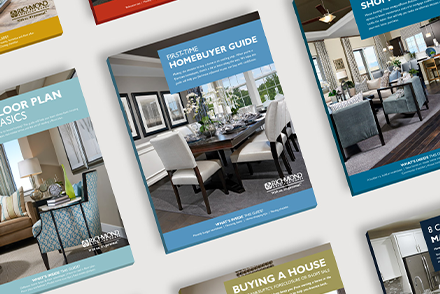 Collage of front covers of homebuyer guides