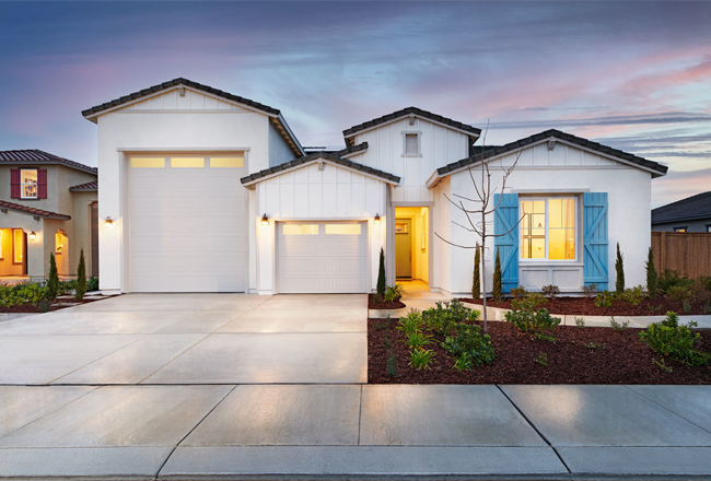 Deacon home exterior with an attached RV garage