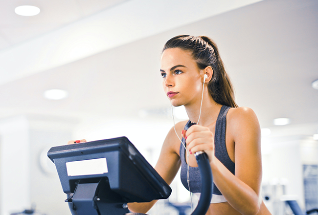 Woman on treadmill