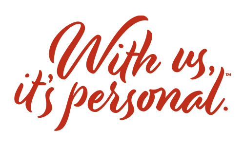 With us, it's personal logo