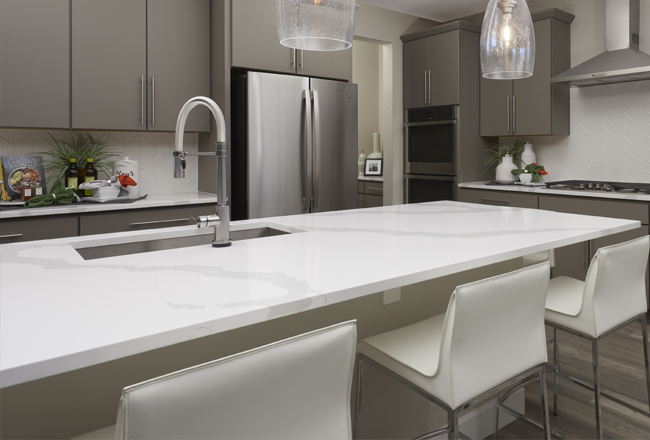 Quartz countertops in a dream kitchen