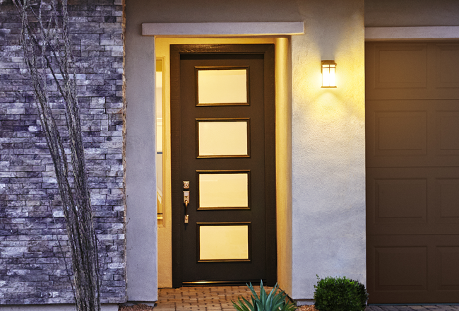 Ari Satin Etched glass front door design