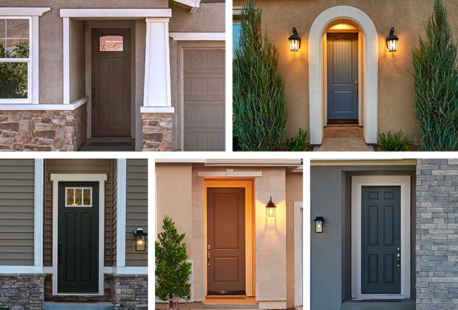 Collage of front doors