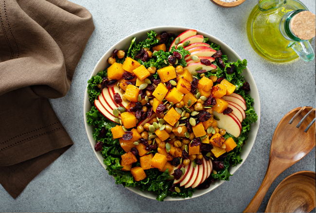 Colorful fall salad