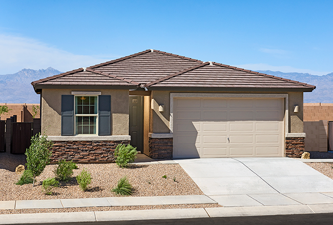 Exterior of ranch-style home