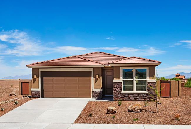 Exterior of ranch-style home