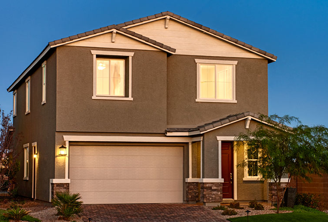 Exterior of two-story home