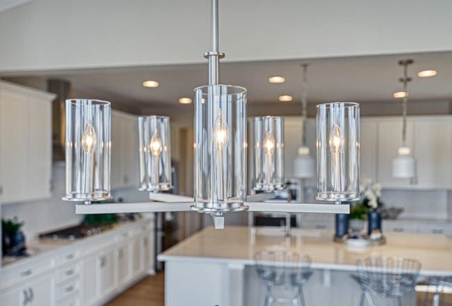 Close-up of a chandelier light fixture