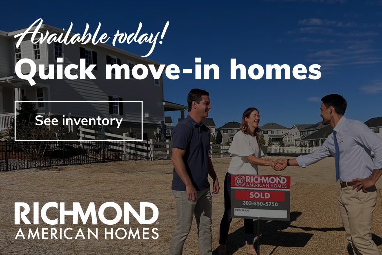Quick move-in homes available