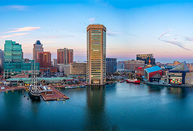 Baltimore Inner Harbor Aerial Photo