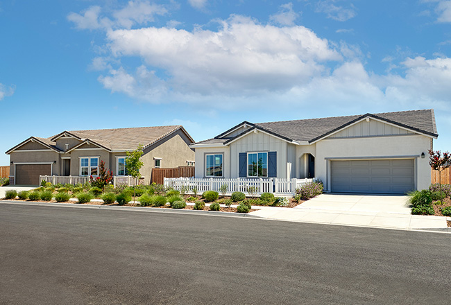 Two quick move in ranch home exteriors