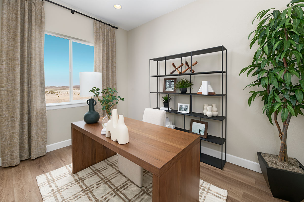 Well-lit home office 