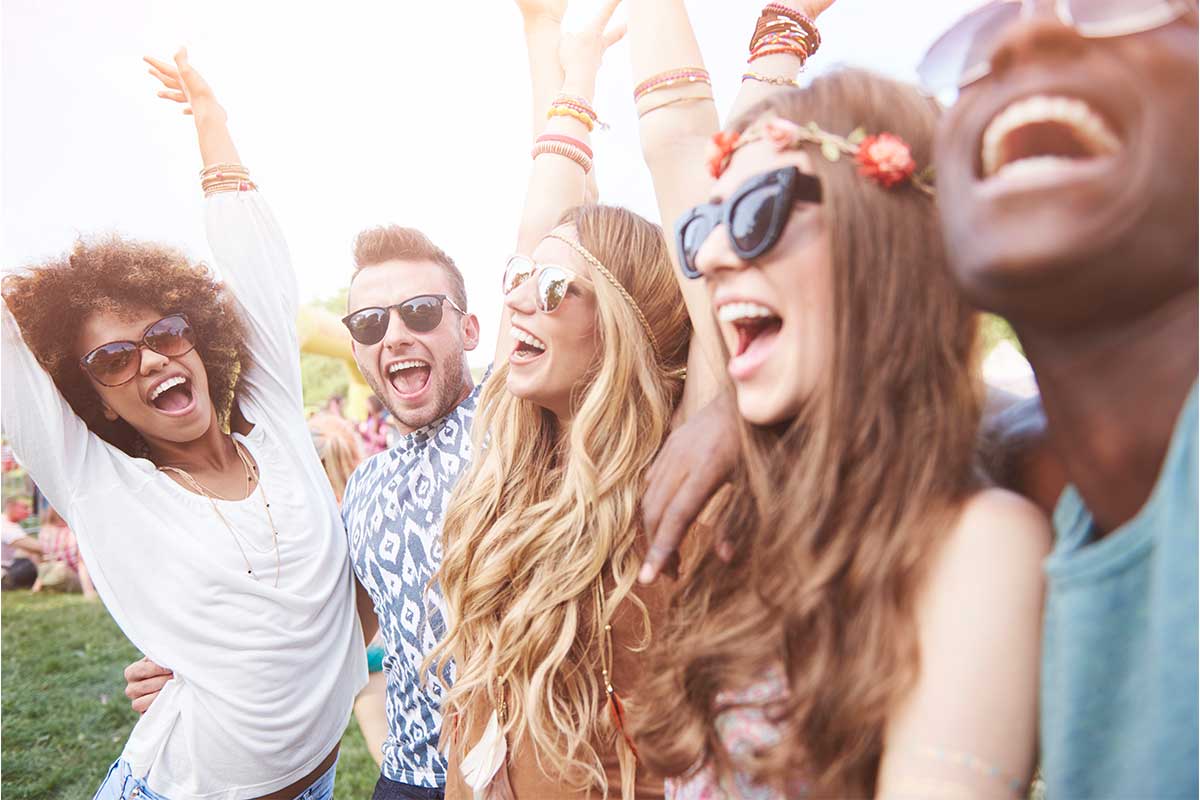 Group of people having fun at an event