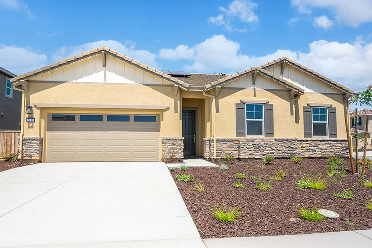 Exterior of a handsome new home