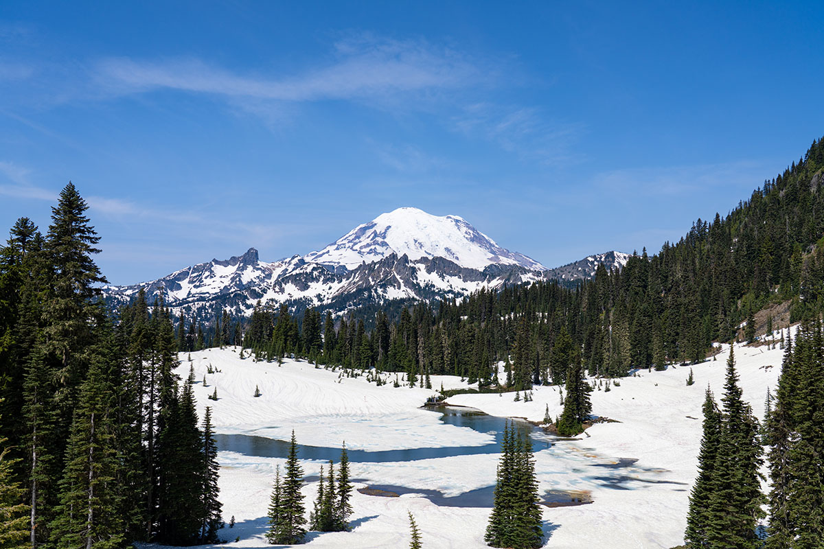 Mount Rainier in winter